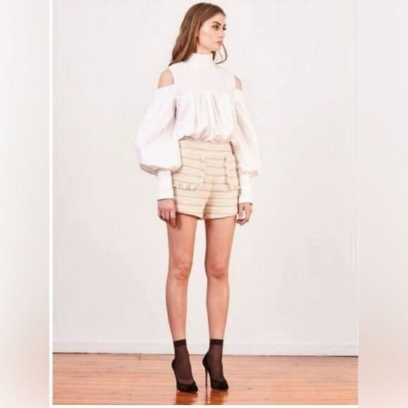 Elliatt Bliss Tweed Shorts in Maize Premium Australian Designer Size Medium - Picture 3 of 12